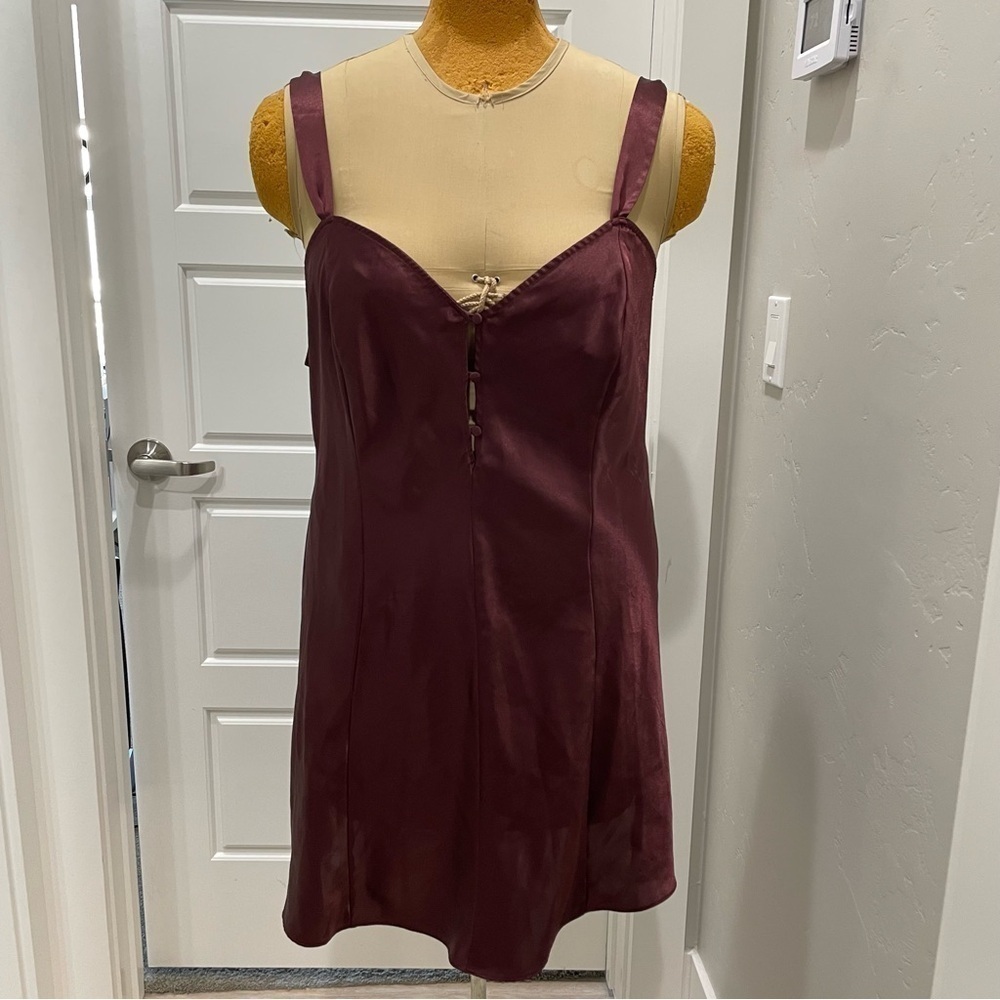 Delicates Vintage Chocolate Brown Slip Dress Lingerie